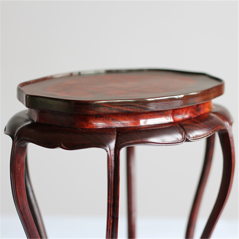 What annatto red acid flowers red sandalwood vase, the teapot furnishing articles an egg - shaped miniascape of base frame high base