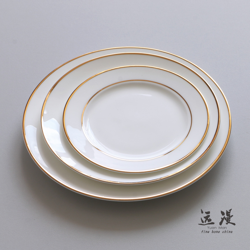 The Plympic Plate Bone Porcelain Hotel uses a ceramic disk of shallow dish cool disk fruit spot disk 8 inches 10 inches