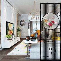 Art glass tempering Changhong glass lattice living room background wall frosted partition screen Entrance painted toilet