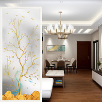 Art glass screen partition Modern simple living room decoration Bedroom blocking household entrance wet and dry separation background wall