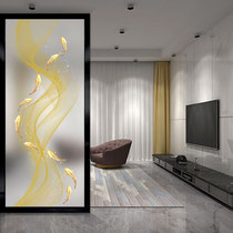 Changhong tempered art glass partition Home improvement screen Entrance living room frosted bathroom background wall Pingsha process