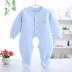 Babyiesies cotton dài tay cho bé mùa thu đông mặc quần áo sơ sinh ấm áp quần áo ấm ấm quần áo ngủ túi chân jumpsuit bé trai cá tính Áo liền quần