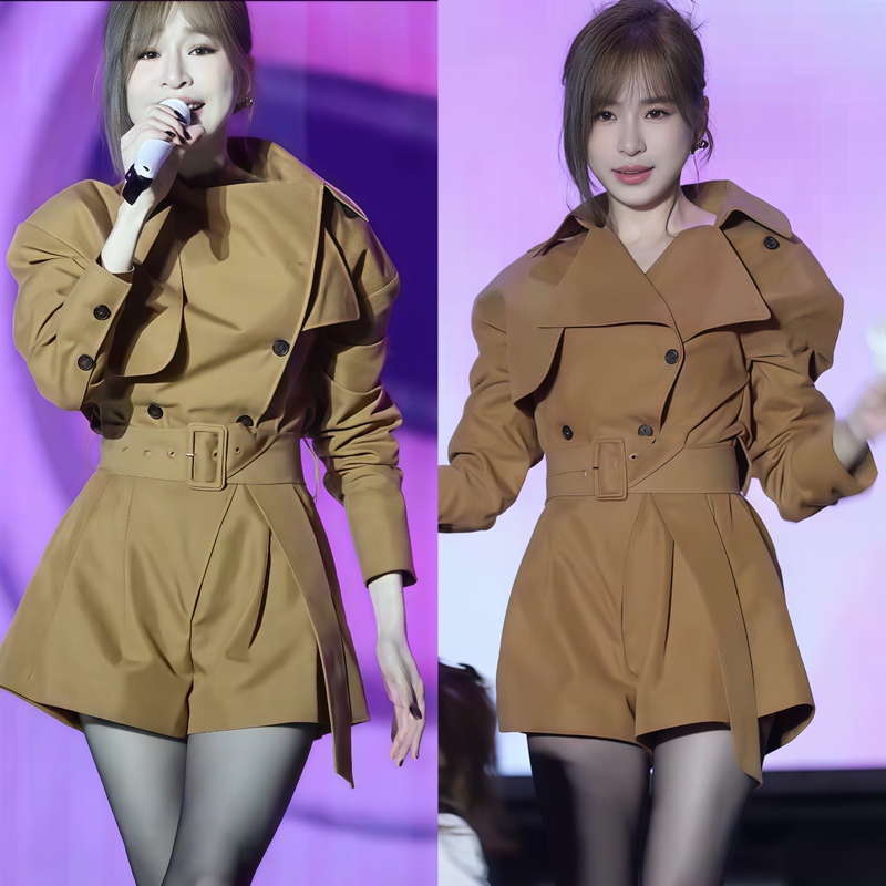 Cyndi Wang Style Workwear-Inspired Waist-Cinching Slimming Shorts Jumpsuit for Women, Korean Style Petite Casual Straight-Leg Jumpsuit