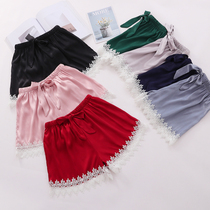 Spring and summer pants female loose pants beach pants large ice silk lace family pants thin silk lace home pants