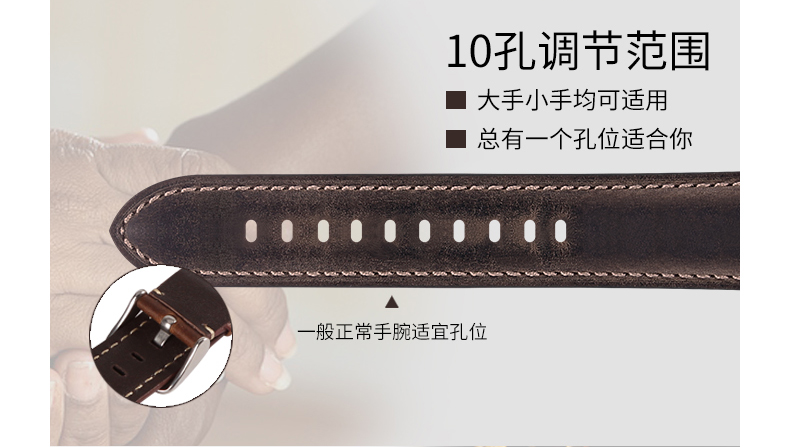 72H出貨 佳明 Vivoactive 4 手錶帶 錶帶 真牛皮皮錶帶 智能手錶帶 22mm 替換腕帶 頭層牛皮 商務型手錶帶