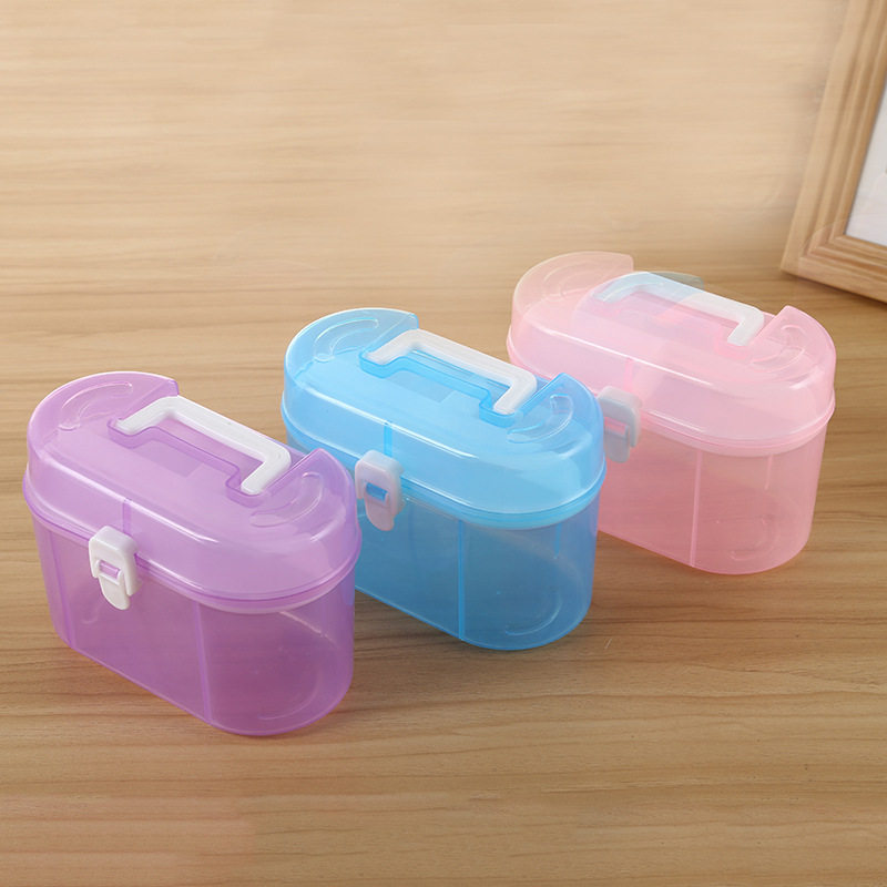 Bursting portable containing box containing box finishing box needle wire box rubber mud box toy plastic finishing box
