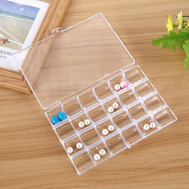 ps high transparent 24-grid storage plastic box ancient coins coin collection box display box nail jewelry box