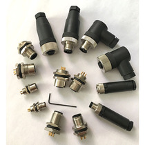 M12 connector Sensor connector 4 core 5 core 8 core pinhole elbow straight plug socket Matching waterproof