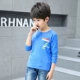 Áo sơ mi nam mùa thu 8 trẻ em 9 phiên bản Hàn Quốc 7 mùa xuân và mùa thu áo thun cotton dài tay top 10 bé trai lớn 12 tuổi