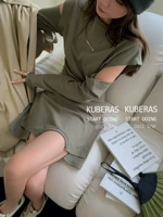 Дизайнерский комплект, осенний лонгслив, тренд сезона, по фигуре, 2021 года