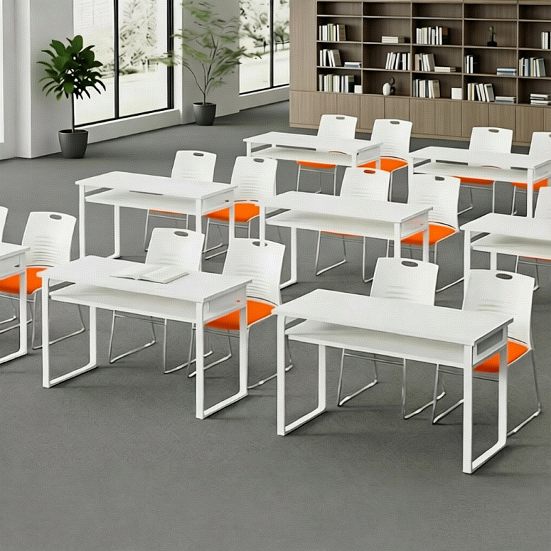 Tutoring Class Training Table and Chair Set, Simple Conference Table, Long Table, Double-Layer Manicure Table, Student Desks for Primary and Secondary School Students