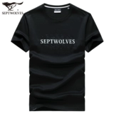 Septwolves, Tide, мужская летняя трендовая футболка с коротким рукавом с круглым воротником