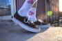 Master Vans Authentic đen trắng đỏ tất cả giày vải nam màu đen đôi giày nữ mẫu đôi VN0EE3BLK giày vải cao cấp