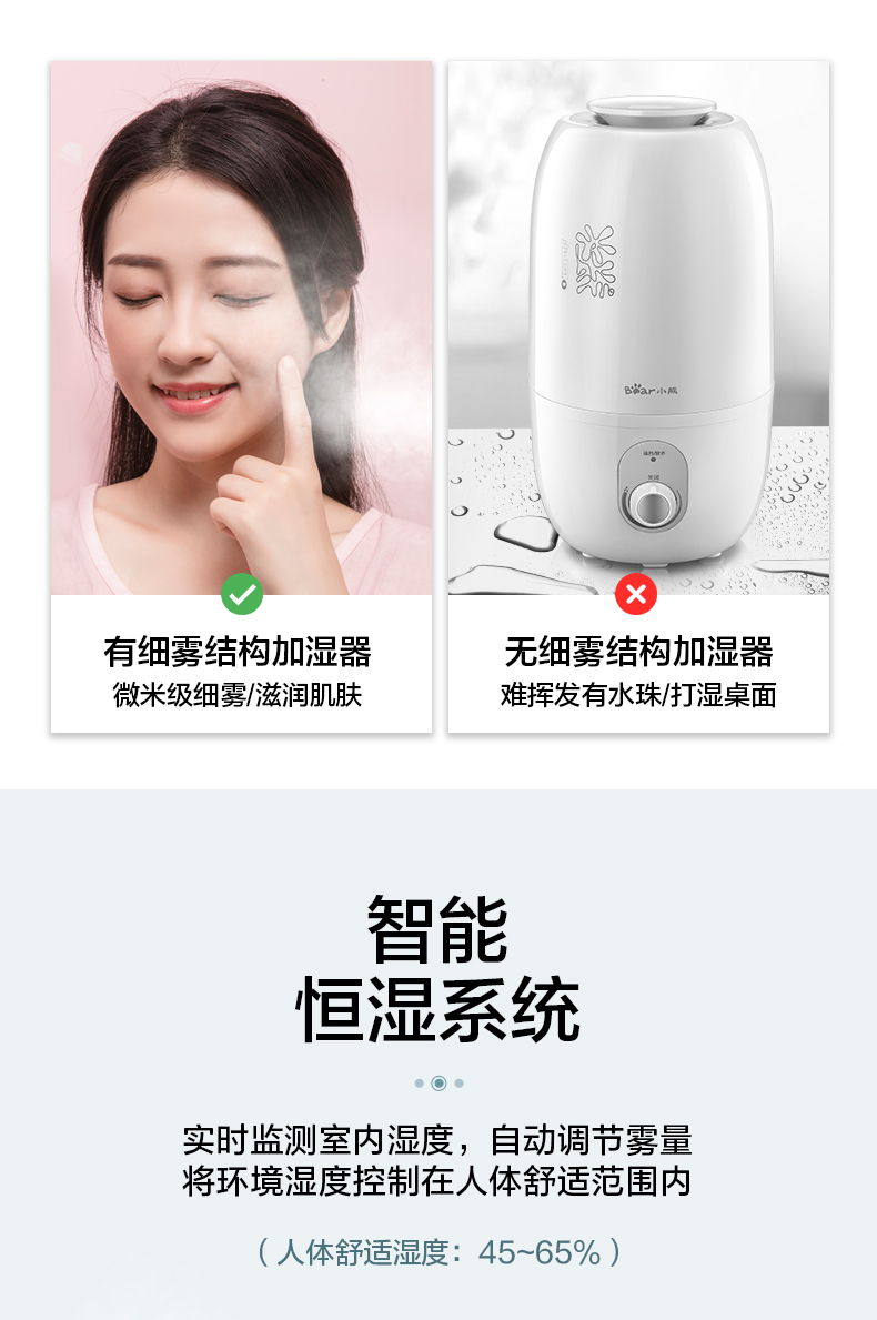Chịu nước máy làm ẩm nhà yên tĩnh phòng ngủ bé lọc không khí dung tích lớn sương mù khử trùng - Máy giữ ẩm máy tạo độ ẩm panasonic
