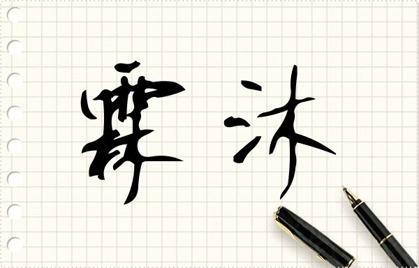 霖沐家居店的LOGO