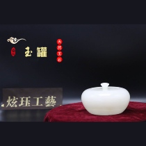 Natural Jade tea cans Apple Cups living room tea tables Feng Shui ornaments leaders housewarming birthday gifts