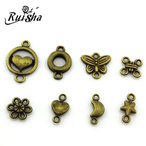 Сделай сам ювелирные изделия Прямая продажа Zakka Accessories Accessories Double -Hole Двойной подвески/Луна/Любовь/Цветок