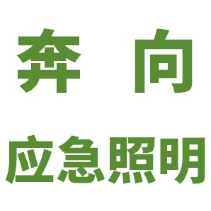奔向应急照明的LOGO