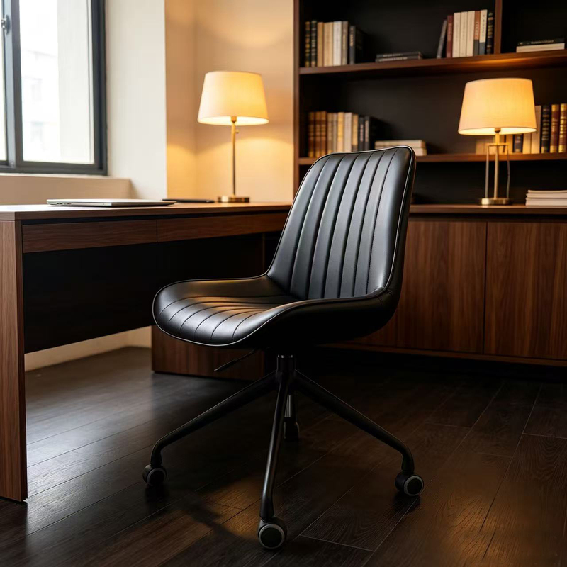 Computer Chair, Home Office Study Chair, Ergonomic, Comfortable for Long Sitting, Adjustable Height, Business Negotiation, Tech Leather Swivel Chair