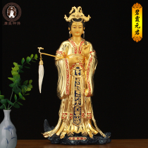 Bixia Yuanjun Statue Taishan Lady bronze statue Fairy statue Taiwan pure gilt copper Taishan Grandmother Buddha statue ornaments
