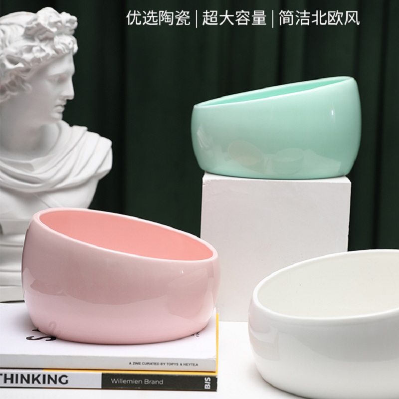 vivipet pet ceramic cat bowl water basin water bowl 1000ml large capacity multi-cat family bowl bowl