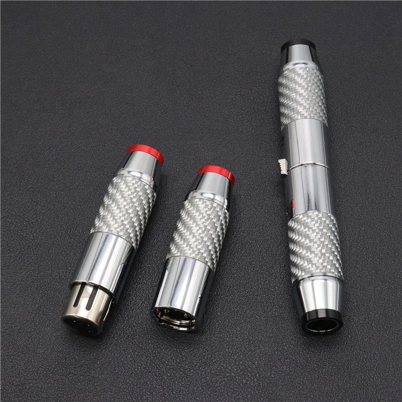 HI-END grade carbon fiber, rhodium-plated tellurium copper, balanced XLR plug, XLR female plug