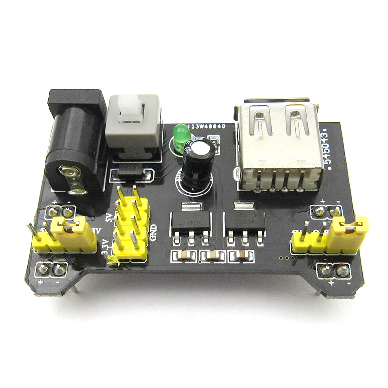 Breadboard Power Module Đen MB-102 Power Board kép 5V 3.3V Output