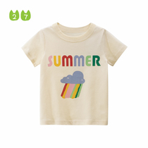 27home childrens clothing Summer New products cartoon Cartoon Pure Cotton Girl Short Sleeve T-shirt Han Edition Round Collar Baby Clothes