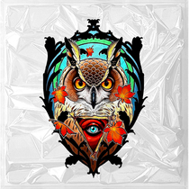 Breaking wave ordinary tattoo stickers owl newschool style European and American monster ins Wind uvii waterproof