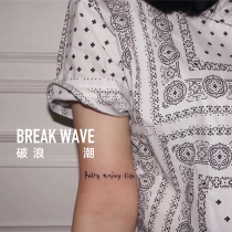 Broken wave original tattoo stickers small English childish cute cartoon ins style simple male and female fairy