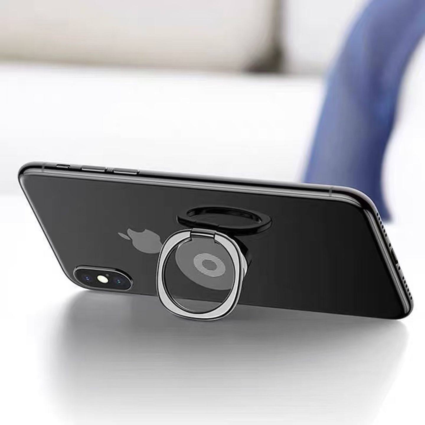 Metal Ultra-Thin Phone Ring Holder Stand Phone Case Stand Desktop Support Stand 360-Degree Rotating Back-Mounted Suction