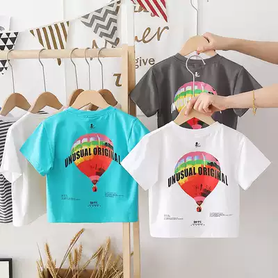 Boy T-shirt short sleeve 2020 new summer cotton Korean baby Summer coat parent-child T-shirt tide boy