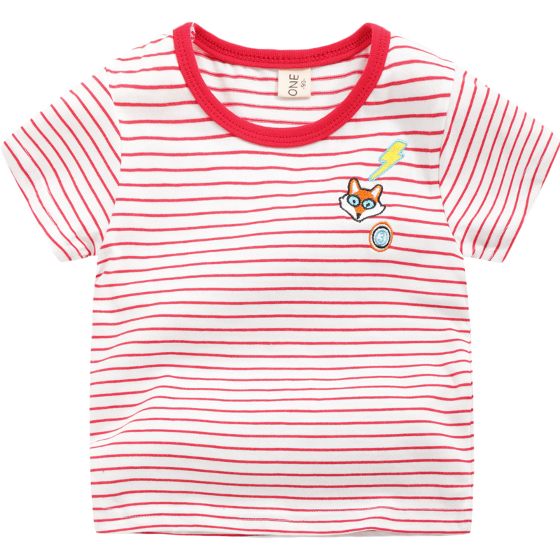 Boy short sleeve T-shirt stripe 2020 summer dress new pro-submount Korean version fashion short sleeve T-shirt Baby foreign pie 