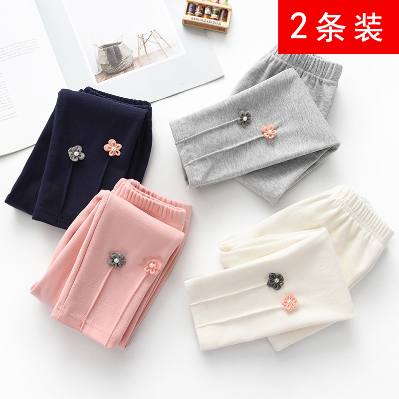 Girls leggings spring and autumn new princess cotton thin style outside wearing foreign parent-child pants little child summer dress girl 3 years old