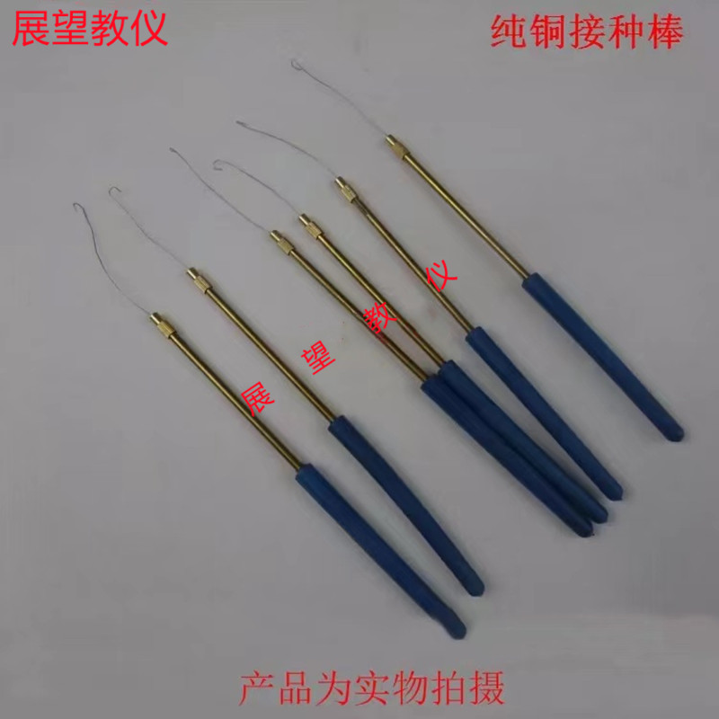 全铜管盒试纸接种棒镍铬丝接种环丝棒镍铬合金焰色反应棒教学仪器