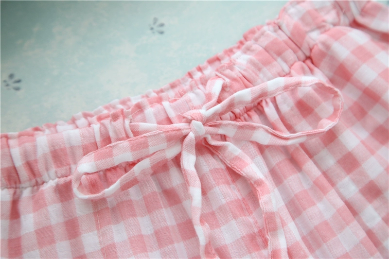 Quần cotton nữ mới nhà cotton đôi gạc quần cotton mỏng phần mùa hè lỏng lẻo đồ ngủ