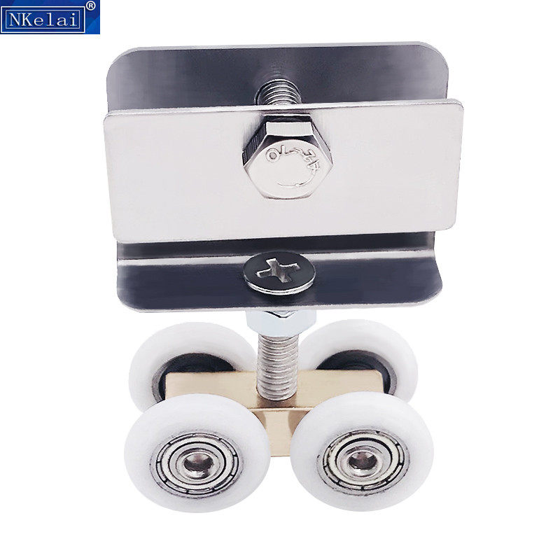 Nkolais shower room pulley bathroom glass sliding door hanging wheel glass door glass ramen small hanging wheel
