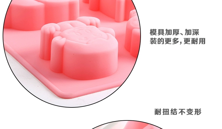 Mới 12 con chó hoàng đạo, dê, khỉ, gà, lợn, bộ khuôn, khuôn silicon, khuôn xà phòng handmade DIY khuôn bánh khọt