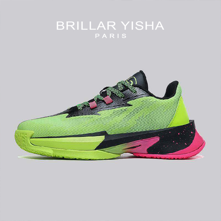 France·By【Badminton Shoes】Color-Blocked Sneakers for Men and Women 2026 Sports Shoes Basketball Tennis Shoes Lightweight Shock-Absorbing