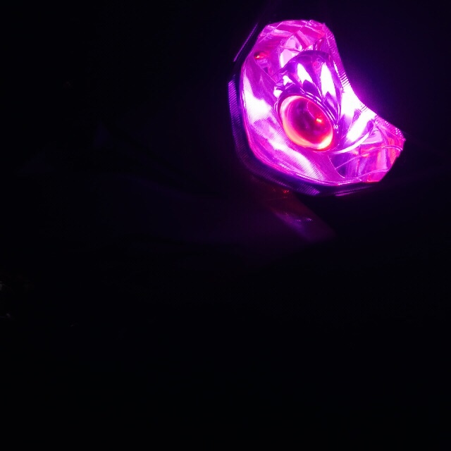 WISP II RSZ lắp ráp đèn pha xenon 2,5 inch đèn đôi ống kính xe máy thiên thần mắt nóng 	đèn pha led 50w xe máy	