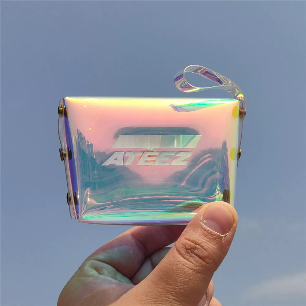 ATeez объединённый кожаный кошелёк для подростка Z лазерная ручка сумка косметика Джианглу Шан Їо Санг