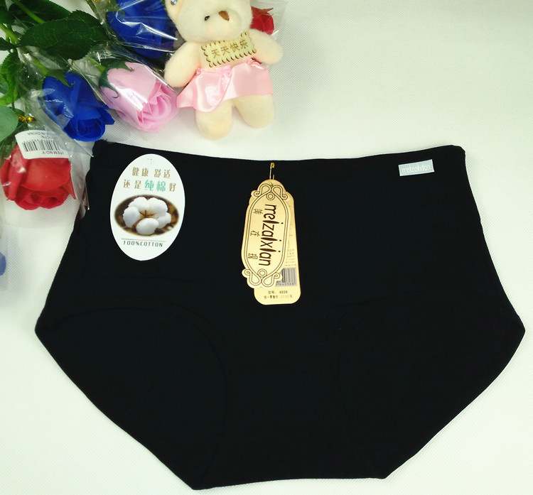 3 quần cotton nữ thắt lưng hông hông cỡ lớn cotton tam giác cotton thoáng khí quần lót cạp cao