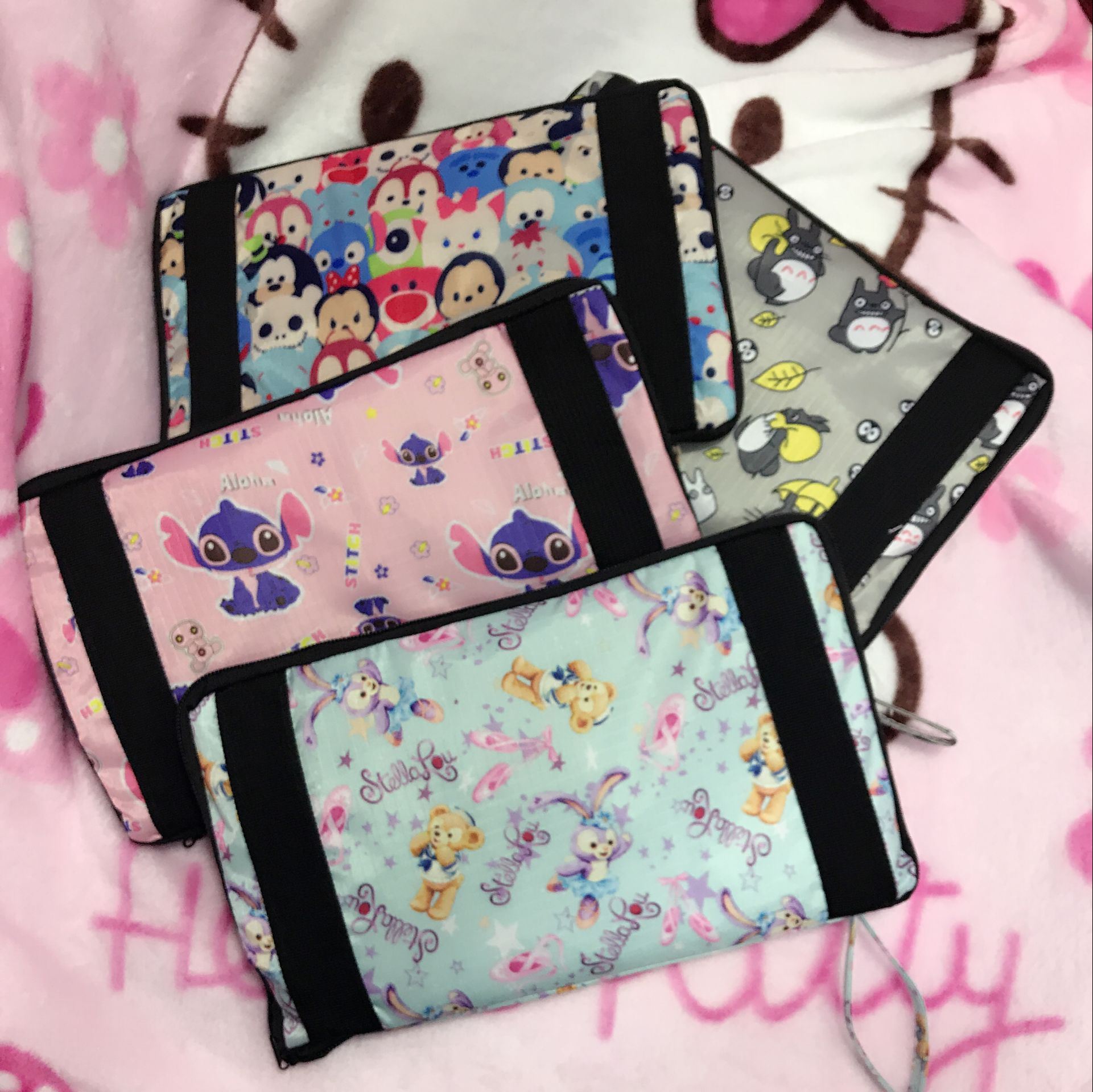 Beauty Letti KT Folding Travel Bag Luggage Bag Cartoon Folding Bag Can Hang Pull-Rod Suitcase to increase water resistance