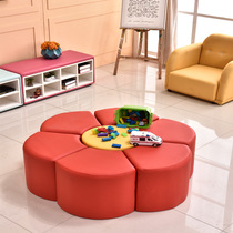 Early Education Center creative petal sofa stool meeting area soft bag sunflower sofa cartoon long sofa