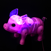 Net Red Slim Rope Pig Shake Sound The Same Electric Small Pig With Rope Music Children Toys 1-5 Year Olds Birthday Presents