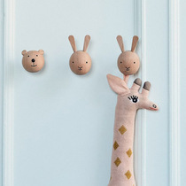 ins custom rabbit wooden hook childrens wall hook animal hook baby gift newborn gift wall hook coat