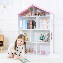 ins stratified bookshelf rack floor shelve partition containing cabinet children multilayer solid wood cabinet home combined bookcase