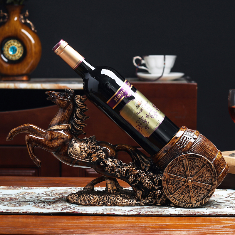 New Chinese style light luxury high-end display stand red wine red wine rack red wine bottle shelf wine cabinet wine rack inclined carriage decoration