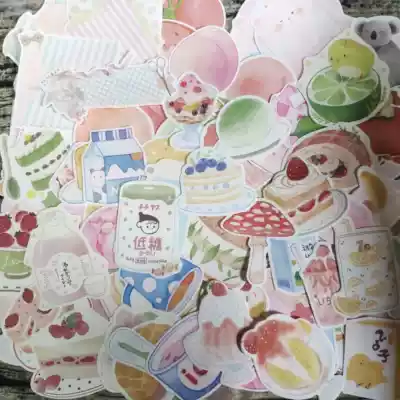 Popular domestic sugar poetry Mo ink paper dyed fruit dessert drinks cute special-shaped post-it notes randomly 100 no repeat