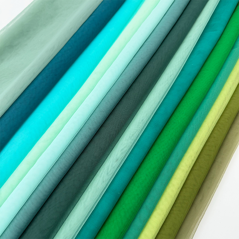 High-Density Soft Mesh Fabric Avocado Green Sage Green Gauze Wedding Background Decoration Gauze Curtain Clothing Fabric